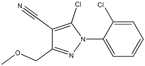 5-chloro-1-(2-chlorophenyl)-3-(methoxymethyl)-1H-pyrazole-4-carbonitrile Struktur