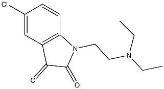 5-chloro-1-[2-(diethylamino)ethyl]-2,3-dihydro-1H-indole-2,3-dione Struktur