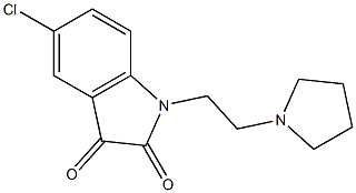 5-chloro-1-[2-(pyrrolidin-1-yl)ethyl]-2,3-dihydro-1H-indole-2,3-dione Struktur