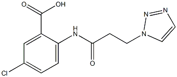 5-chloro-2-[3-(1H-1,2,3-triazol-1-yl)propanamido]benzoic acid Struktur