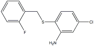 5-chloro-2-{[(2-fluorophenyl)methyl]sulfanyl}aniline Struktur