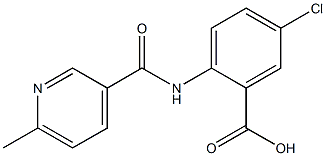 5-chloro-2-{[(6-methylpyridin-3-yl)carbonyl]amino}benzoic acid Struktur