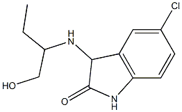 5-chloro-3-[(1-hydroxybutan-2-yl)amino]-2,3-dihydro-1H-indol-2-one Struktur