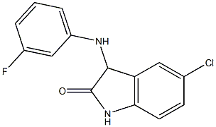 5-chloro-3-[(3-fluorophenyl)amino]-2,3-dihydro-1H-indol-2-one Struktur