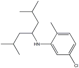 5-chloro-N-(2,6-dimethylheptan-4-yl)-2-methylaniline Struktur