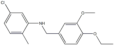 5-chloro-N-[(4-ethoxy-3-methoxyphenyl)methyl]-2-methylaniline Struktur