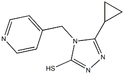 5-cyclopropyl-4-(pyridin-4-ylmethyl)-4H-1,2,4-triazole-3-thiol Struktur