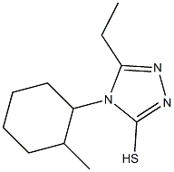 5-ethyl-4-(2-methylcyclohexyl)-4H-1,2,4-triazole-3-thiol Struktur