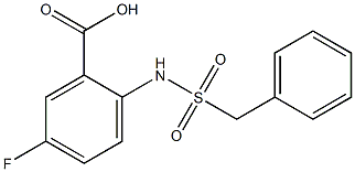 5-fluoro-2-(phenylmethanesulfonamido)benzoic acid Struktur