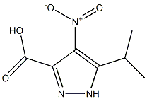 5-isopropyl-4-nitro-1H-pyrazole-3-carboxylic acid Struktur