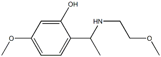 5-methoxy-2-{1-[(2-methoxyethyl)amino]ethyl}phenol Struktur