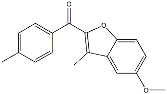 5-methoxy-3-methyl-2-[(4-methylphenyl)carbonyl]-1-benzofuran Struktur