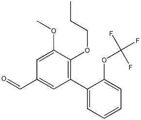 5-methoxy-6-propoxy-2'-(trifluoromethoxy)-1,1'-biphenyl-3-carbaldehyde Struktur