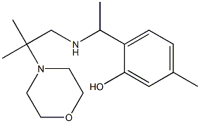 5-methyl-2-(1-{[2-methyl-2-(morpholin-4-yl)propyl]amino}ethyl)phenol Struktur