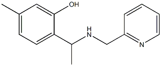 5-methyl-2-{1-[(pyridin-2-ylmethyl)amino]ethyl}phenol Struktur