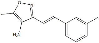 5-methyl-3-[(E)-2-(3-methylphenyl)vinyl]isoxazol-4-amine Struktur