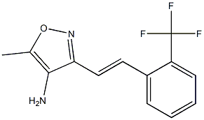 5-methyl-3-{(E)-2-[2-(trifluoromethyl)phenyl]vinyl}isoxazol-4-amine Struktur