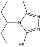 5-methyl-4-(pentan-3-yl)-4H-1,2,4-triazole-3-thiol Struktur