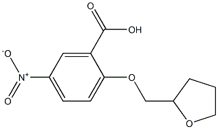 5-nitro-2-(oxolan-2-ylmethoxy)benzoic acid Struktur