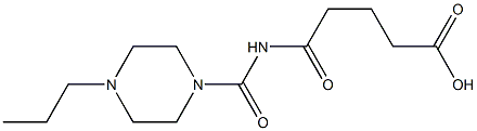 5-oxo-5-[(4-propylpiperazin-1-yl)carbonylamino]pentanoic acid Struktur