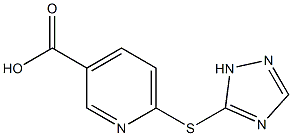 6-(1H-1,2,4-triazol-5-ylsulfanyl)pyridine-3-carboxylic acid Struktur