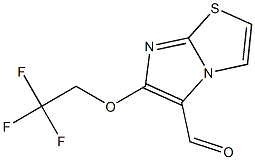 6-(2,2,2-trifluoroethoxy)imidazo[2,1-b][1,3]thiazole-5-carbaldehyde Struktur