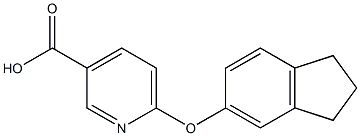 6-(2,3-dihydro-1H-inden-5-yloxy)pyridine-3-carboxylic acid Struktur