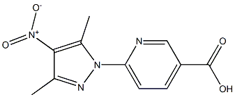 6-(3,5-dimethyl-4-nitro-1H-pyrazol-1-yl)pyridine-3-carboxylic acid Struktur