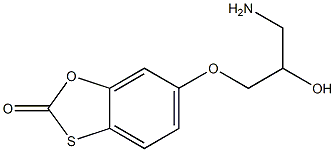 6-(3-amino-2-hydroxypropoxy)-2H-1,3-benzoxathiol-2-one Struktur