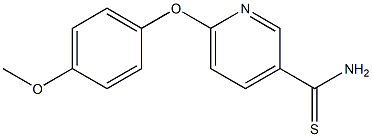 6-(4-methoxyphenoxy)pyridine-3-carbothioamide Struktur