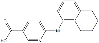 6-(5,6,7,8-tetrahydronaphthalen-1-ylamino)pyridine-3-carboxylic acid Struktur