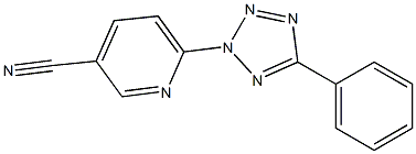 6-(5-phenyl-2H-1,2,3,4-tetrazol-2-yl)pyridine-3-carbonitrile Struktur