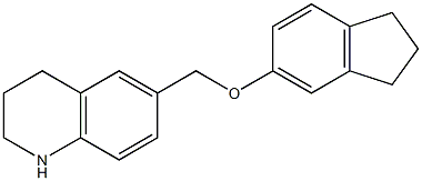 6-[(2,3-dihydro-1H-inden-5-yloxy)methyl]-1,2,3,4-tetrahydroquinoline Struktur