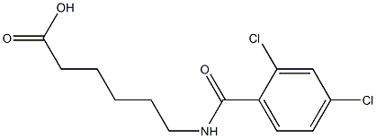 6-[(2,4-dichlorophenyl)formamido]hexanoic acid Struktur