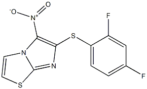 6-[(2,4-difluorophenyl)thio]-5-nitroimidazo[2,1-b][1,3]thiazole Struktur