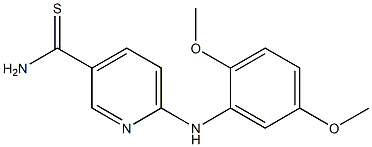 6-[(2,5-dimethoxyphenyl)amino]pyridine-3-carbothioamide Struktur