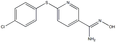 6-[(4-chlorophenyl)sulfanyl]-N'-hydroxypyridine-3-carboximidamide Struktur