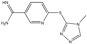 6-[(4-methyl-4H-1,2,4-triazol-3-yl)sulfanyl]pyridine-3-carboximidamide Struktur