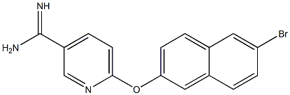 6-[(6-bromo-2-naphthyl)oxy]pyridine-3-carboximidamide Struktur