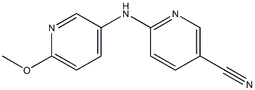 6-[(6-methoxypyridin-3-yl)amino]nicotinonitrile Struktur