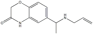 6-[1-(prop-2-en-1-ylamino)ethyl]-3,4-dihydro-2H-1,4-benzoxazin-3-one Struktur