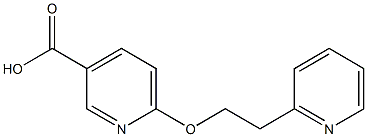 6-[2-(pyridin-2-yl)ethoxy]pyridine-3-carboxylic acid Struktur