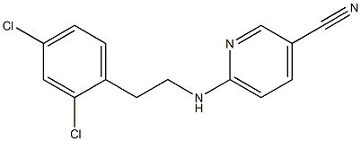 6-{[2-(2,4-dichlorophenyl)ethyl]amino}pyridine-3-carbonitrile Struktur