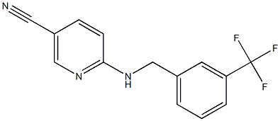 6-{[3-(trifluoromethyl)benzyl]amino}nicotinonitrile Struktur