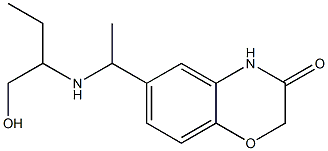 6-{1-[(1-hydroxybutan-2-yl)amino]ethyl}-3,4-dihydro-2H-1,4-benzoxazin-3-one Struktur