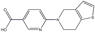 6-{4H,5H,6H,7H-thieno[3,2-c]pyridin-5-yl}pyridine-3-carboxylic acid Struktur