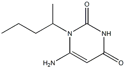 6-amino-1-(pentan-2-yl)-1,2,3,4-tetrahydropyrimidine-2,4-dione Struktur