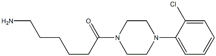 6-amino-1-[4-(2-chlorophenyl)piperazin-1-yl]hexan-1-one Struktur