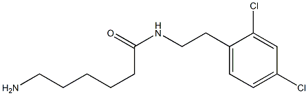 6-amino-N-[2-(2,4-dichlorophenyl)ethyl]hexanamide Struktur