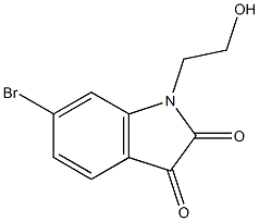 6-bromo-1-(2-hydroxyethyl)-2,3-dihydro-1H-indole-2,3-dione Struktur